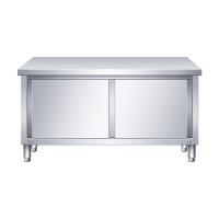 依诗幕不锈钢带门工作台厨房操作台180x80x80