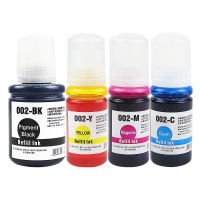 得印 002墨水四色套装 适用爱普生L4151 L4153 L4156 L4163 L4165 L4166 L6166 L6168 L6176 L6198打印机墨盒