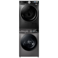 美的小天鹅 洗烘套装 10公斤大容量水魔方除菌滚筒洗衣机 全自动热泵烘干机TG100M01T+TH100-H12WT