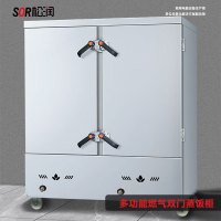 SOR松润 商用蒸柜 酒店饭店学校医院食堂用GCT-M2114A 多功能燃气双门蒸饭柜 48盘双门 燃气