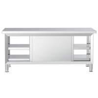 乐创(lecon)商用双通工作台 201不锈钢打荷 工作台1500*600 LC-J-ST1506