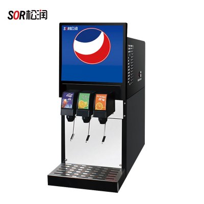 SOR松润 商用饮料机 酒店快餐店甜品店用TD7204DF三头饮料机风冷三出
