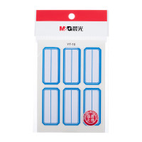 晨光(M&G)文具不干胶标签纸标签贴分类贴自粘姓名贴小学生名字贴YT-10[23*49mm]5包/10张/蓝色