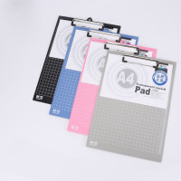 晨光(M&G)A4板夹竖式塑料记事板文件夹板报告夹A4网格标尺板夹 颜色随机 ADM94510 2个装