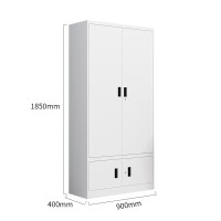 国翌 GY-XDPZG-1850下档凭证柜钢制档案柜对开门文件柜带锁资料柜财务办公柜灰白色 900*400*1850mm