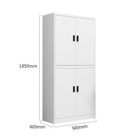 国翌 GY-SJG-1850钢制凭证柜办公柜双节柜金属档案柜带锁文件柜对开门资料柜 900*400*1850mm