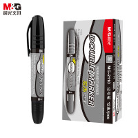 晨光(M&G)文具 双粗头大容量黑色记号笔马克笔油性笔防水物流快递笔大头笔办公用品 MG2110A 12支/盒