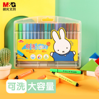 晨光(M&G)文具48色三角杆大容量水彩笔幼儿园可水洗 儿童绘画涂色涂鸦米菲系列 FCP92130 单盒装