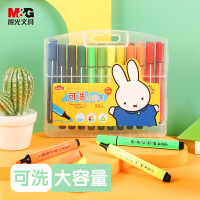 晨光(M&G)文具24色三角杆大容量水彩笔幼儿园可水洗 儿童绘画涂色涂鸦米菲系列 FCP90183 单盒装