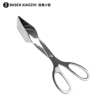 佰晟小智 不锈钢平口夹 家用商用食品夹牛排夹烤肉夹子 厨房夹子烧烤夹子SFT0072 10寸