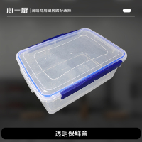 心一厨 保鲜盒 长方形保鲜盒可微波食品级PP饭盒水果收纳加大带扣密封盒 X3129[43*30.5*15.5cm] 单件