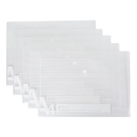 晨光(M&G)A4白色条纹纽扣袋经济型按扣袋 办公文件袋档案袋资料整理收纳袋 ADM95074 10个装