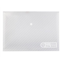 晨光(M&G)A4白色斜纹纽扣袋透明文件袋收纳袋资料袋 ADM94584 12个/包 单包装