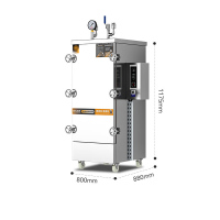 麦大厨 MDC-ZKB7-GYYM-8-380A 金麦款 380V 9KW 高原电热8盘单门蒸柜(0.04MPa)