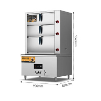 麦大厨 MDC-RM-RHB-3X RHB-3X系列 220V 120W 燃气型三门海鲜柜