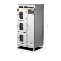 麦大厨 MDC-RM-ZD-9 ZD系列380V 18KW智能三门9盘透窗蒸柜(蒸汽发生器发热)