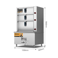 麦大厨 MDC-RM-DHB-3D DHB-3D系列 380V 36KW 三门海鲜电蒸饭柜