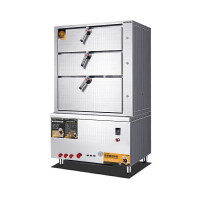 麦大厨 MDC-DMD-HXRX-S-3X HXRX系列 220v 50w 实用型三门海鲜燃气蒸饭柜