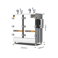 麦大厨 MDC-ZKB7-GYYM-48A 金麦款 380V 48KW 高原电热48盘双门蒸柜(0.04MPa)