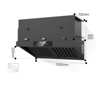 麦大厨 MDC-CPB20-KL-D-W12 220V 360W 轻油烟 内循环净化一体机1.2米(无电场)
