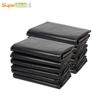 舒蔻(Supercloud) 物业垃圾袋平口 50*70cm*50只 2丝特大号加厚黑色