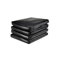 舒蔻(Supercloud) 物业垃圾袋平口 100*120cm*50只 2丝特大号加厚黑色