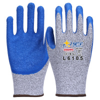星宇 防切割乳胶皱纹手套 L6105 L 120副一箱