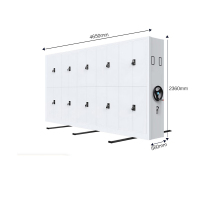 御璟 密集架智慧档案室钢制移动密集柜档案柜手摇式图书资料柜YW-MJJ005一列五组每立方4650*560*2360mm