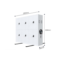 御璟 密集架智慧档案室钢制移动密集柜档案柜手摇式图书资料柜YW-MJJ003一列三组每立方2850*560*2360mm