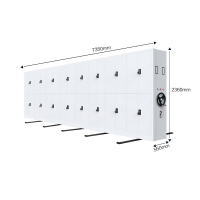 御璟 电动密集架智慧档案室钢制移动密集柜档案柜手摇资料柜YW-MJJ016一列八组每立方7350*560*2360mm