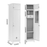 御璟 更衣柜制式营具宿舍士兵衣帽物品柜铁皮储物柜单门更衣加顶柜加厚营具TW-DMSBG02 450*500*2000mm