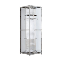 御璟 不锈钢消防服架可旋转战斗服架挂衣架消防柜救援队快速换装架单人650*650*1950mmTW-不锈钢消防服架