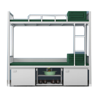 御璟 钢制营具双层床高低床排班双人床含床下鞋柜 YW-YC-13 2000*900*1800mm