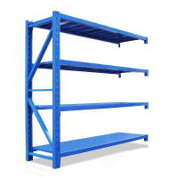 御璟 货架置物架库房货架展示架储藏室重型1吨/层 蓝色1500*500*2000mm四层副架 yw-bshj5018