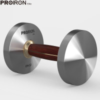 PROIRON普力艾 科檀木铜钢哑铃可订制家用办公室商务健身创意礼物摆件 科檀木铜钢古典款6kg/单只