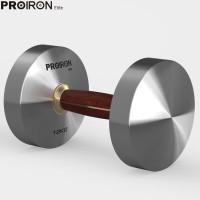 PROIRON普力艾 科檀木铜钢哑铃可订制家用办公室商务健身创意礼物摆件 科檀木铜钢古典款12kg/单只