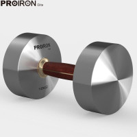 PROIRON普力艾 科檀木铜钢哑铃可订制家用办公室商务健身创意礼物摆件 科檀木铜钢古典款16kg/单只
