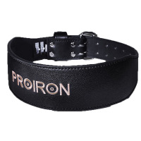 PROIRON普力艾 举重健身护腰带专业硬拉卧推10cm加宽牛皮腰带 黑色 XL