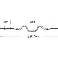 PROIRON普力艾 哑铃杆哑铃手柄电镀举重杠铃通用直杆 多功能哑铃杆 1.2米杠铃大弯杆 1支