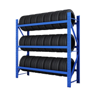 御璟 货架轮胎架汽车轮胎展示架 维修店置物架 重型300KG 2000*600*2000mm主架YW-LTJ1002