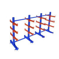 御璟 双臂悬臂货架载重500KG/层蓝橙色4层4立柱双面主架 4860*1350*2090mm-钢-组YW-XBHJ6