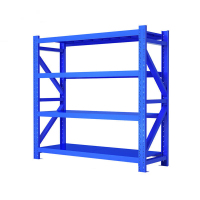 御璟 货架仓库库房储物架超市展示置物架中型主架四层 蓝色 2000*500*2000mm TW-BKHDG