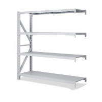 御璟 货架仓储置物架金属钢制储物架重型500KG/白色/2000*600*2000mm四层副架yw-656552-01