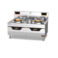 麦大厨 MDC-DCB5-SCDW10Q-304 旗舰款 380V 10KW*2 400双头单尾小炒炉(配50炒锅)