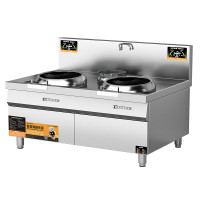 麦大厨 MDC-DCB5-SCSW12J 金麦款 380V 12KW*2 400双头单尾小炒炉(配50炒锅)