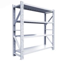 御璟 货架仓储仓库货架钢制储物架展示架多层组合落地架白色中性主架1800*700*2000mm四层YW-ZXHJ-1