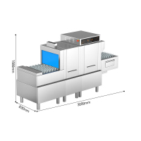 麦大厨 MDC-XXA16-XCS-FD-Z1P2 380V 42KW XCS-300 豪华款斜插式单缸双喷淋洗碗机