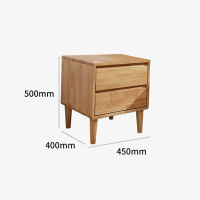 国翌 GY-XMCTG-1 全实木北欧床头柜 橡木 收纳小柜子 450*400*500mm