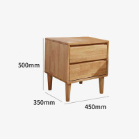 国翌 GY-XMCTG-2 全实木北欧床头柜 橡木 收纳小柜子 450*350*500mm
