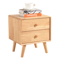 国翌 GY-CTG2 全实木北欧床头柜 橡木 收纳小柜子 450*400*500mm